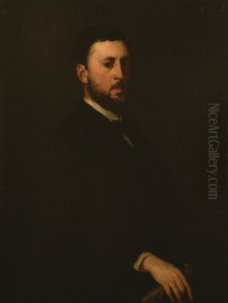 Bildnis Des Geheimen Kommerzienrates Gustav Michels Oil Painting by Wilhelm Maria Hubertus Leibl