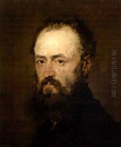 Bildnis Des Daniel Hartzheim Oil Painting by Wilhelm Maria Hubertus Leibl