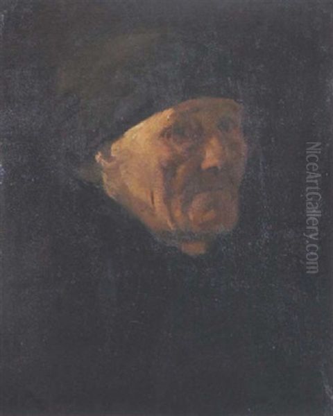 Alte Bauerin Oil Painting by Wilhelm Maria Hubertus Leibl