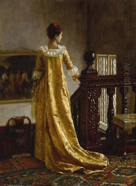 Qui M'aime Me Suit (who Loves Me Follows Me) Oil Painting by Edmund Blair Leighton