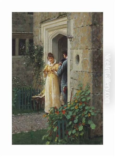 The Request Oil Painting by Edmund Blair Leighton