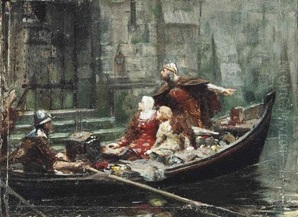 Study For 'in Time Of Peril' Oil Painting by Edmund Blair Leighton