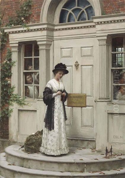 The New Governess Oil Painting by Edmund Blair Leighton