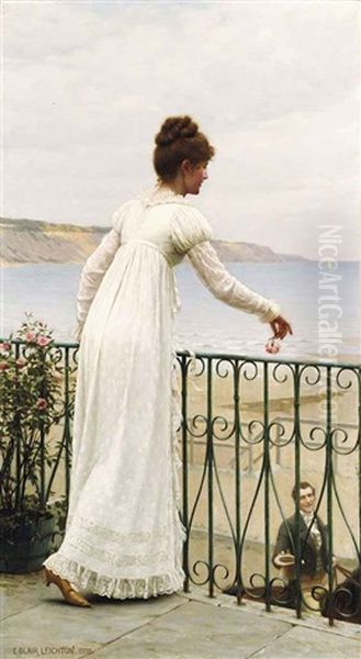 A Favour Oil Painting by Edmund Blair Leighton