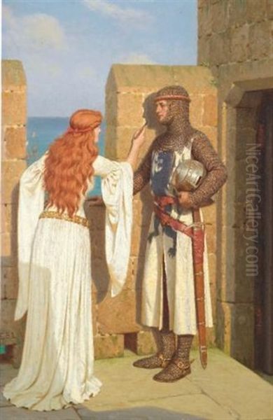 The Shadow Oil Painting by Edmund Blair Leighton