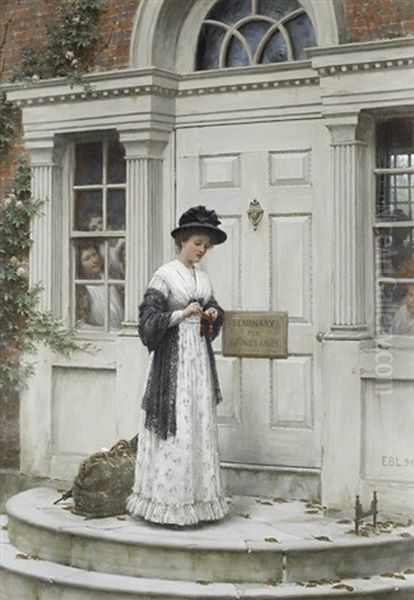 The New Governess Oil Painting by Edmund Blair Leighton