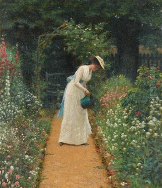 My Lady's Garden Oil Painting by Edmund Blair Leighton