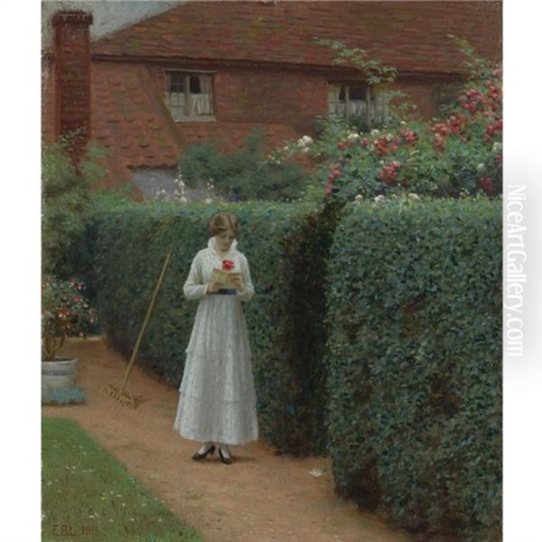 Le Billet Doux Oil Painting by Edmund Blair Leighton