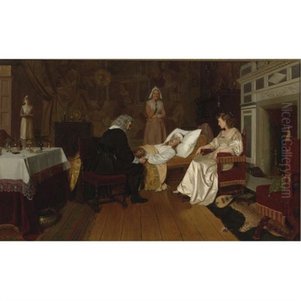 Witness My Act And Seal Oil Painting by Edmund Blair Leighton