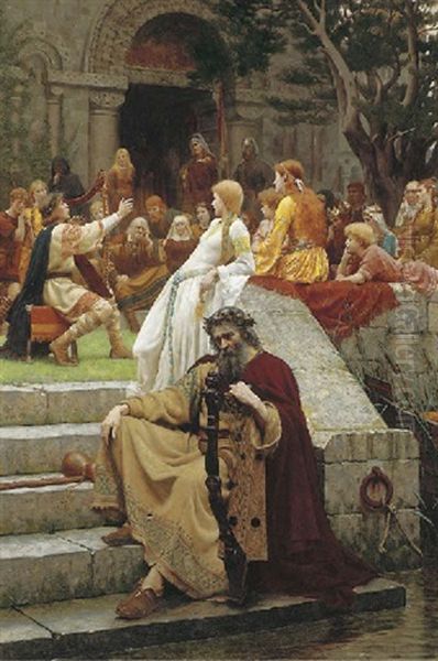 Fame Oil Painting by Edmund Blair Leighton