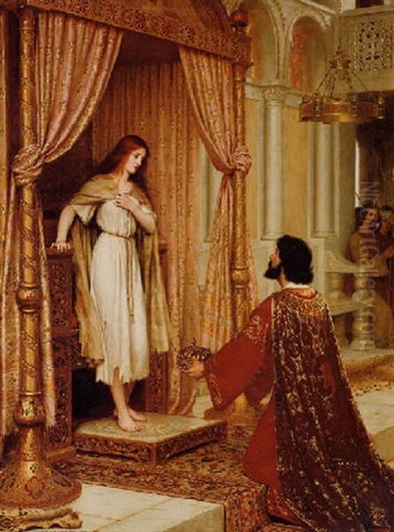 A King And A Beggar Maid Oil Painting by Edmund Blair Leighton