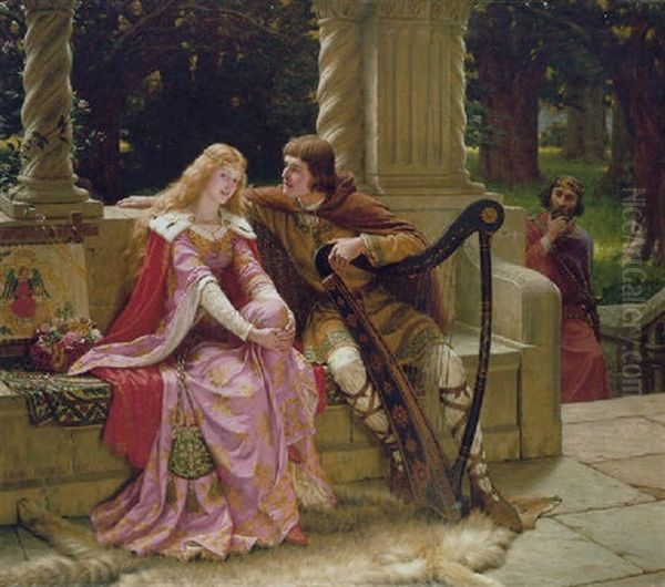 The End Of The Song Oil Painting by Edmund Blair Leighton