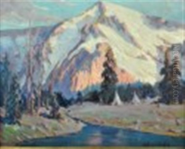 A Mountain Landscape With Stream by Kathryn Woodman Leighton