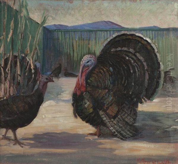 Turkeys by Kathryn Woodman Leighton