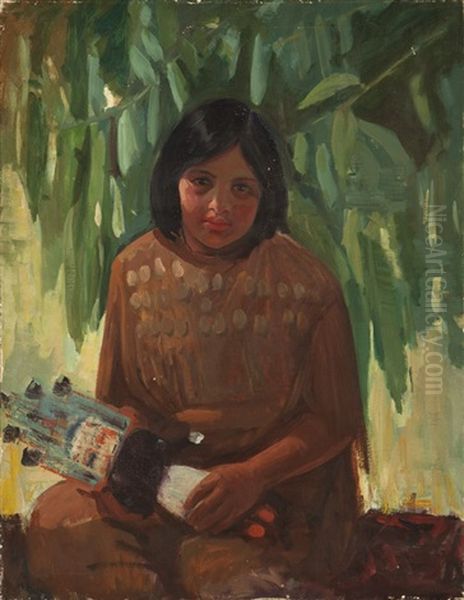 Portrait Of An Indian Girl by Kathryn Woodman Leighton