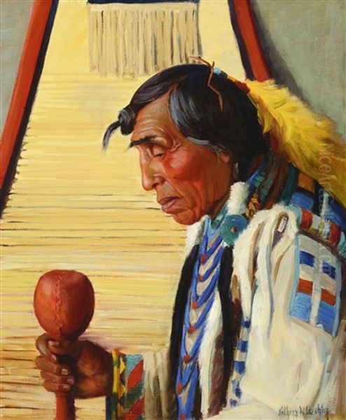 Calf Tail, Blackfeet Indian, Montana by Kathryn Woodman Leighton