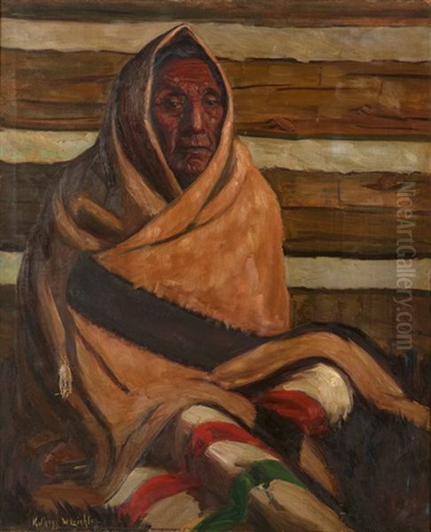 Blanket Man Oil Painting by Kathryn Woodman Leighton