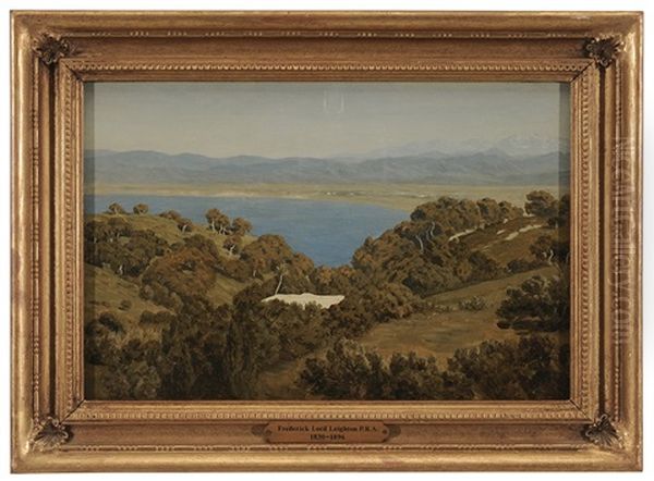 Mediterranean Landscape Oil Painting by Lord Frederic Leighton