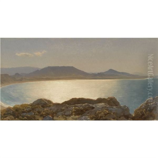 Bay Scene, Island Of Rhodes Oil Painting by Lord Frederic Leighton