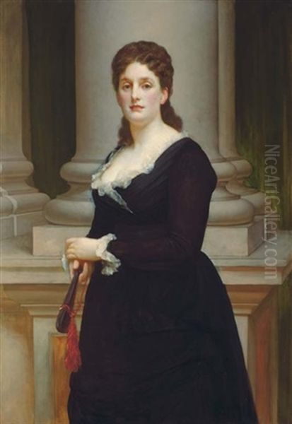 Mrs Stephen Ralli Oil Painting by Lord Frederic Leighton