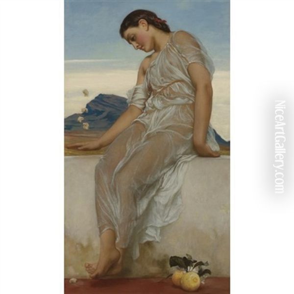 The Knucklebone Player Oil Painting by Lord Frederic Leighton