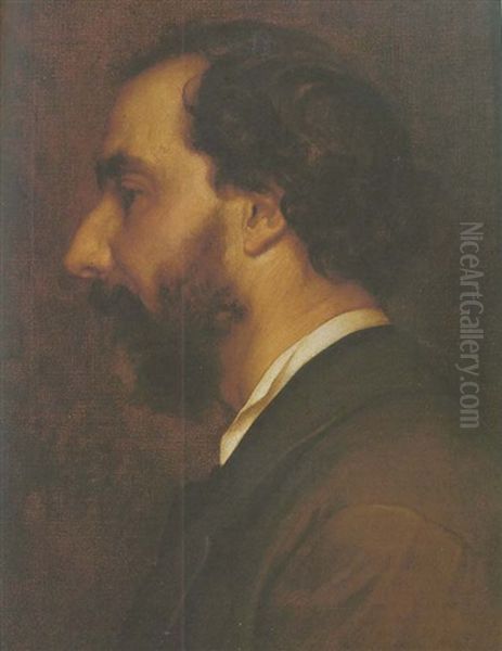 Portrait Of Professor Giovanni Costa Oil Painting by Lord Frederic Leighton