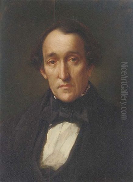 Portrait Of Dr. Frederic Septimus Leighton, The Artist's Father Oil Painting by Lord Frederic Leighton