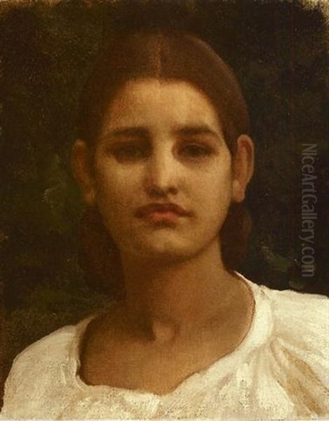 Head Of A Girl Oil Painting by Lord Frederic Leighton