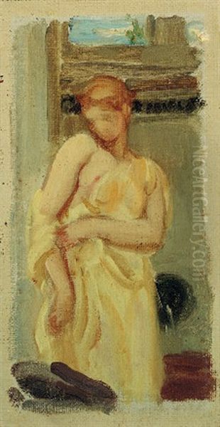 Lostephane (preliminary Study) Oil Painting by Lord Frederic Leighton