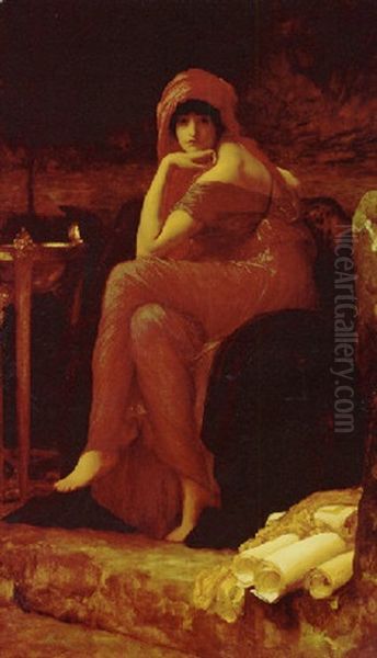 Sibyl Oil Painting by Lord Frederic Leighton