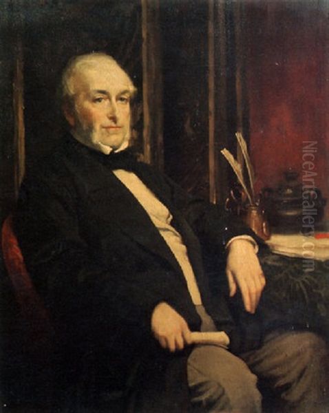 Portrait Of William Keppel, Sixth Viscount Barrington Oil Painting by Lord Frederic Leighton