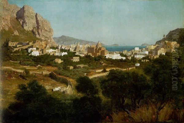 Capri - Sunrise Oil Painting by Lord Frederic Leighton