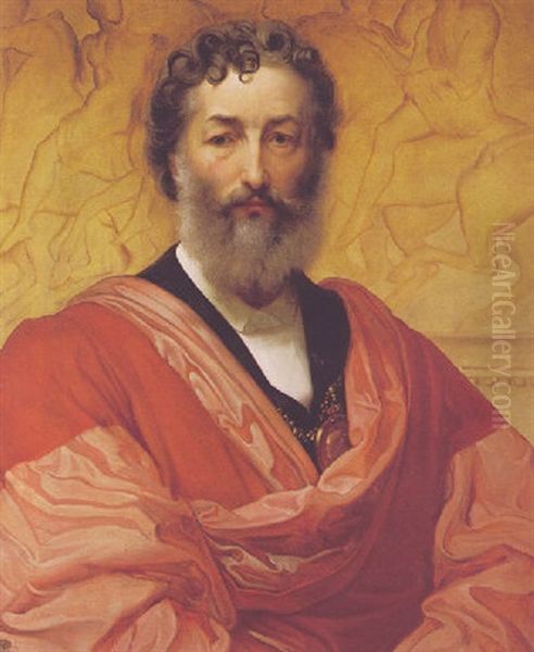 Portrait Of Frederic Lord Leighton Oil Painting by Lord Frederic Leighton