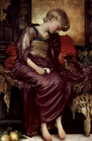 Kittens Oil Painting by Lord Frederic Leighton