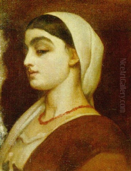 Portrait Of Stella Oil Painting by Lord Frederic Leighton