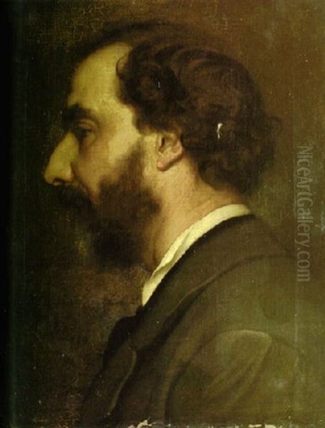 Portrait Of Professor Giovanni Costa Oil Painting by Lord Frederic Leighton