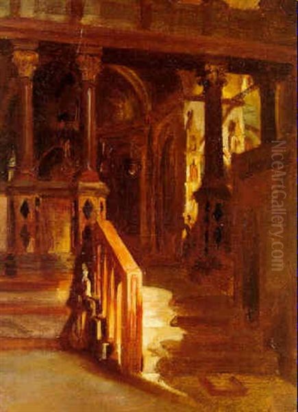 Interior Of St. Mark's, Venice Oil Painting by Lord Frederic Leighton