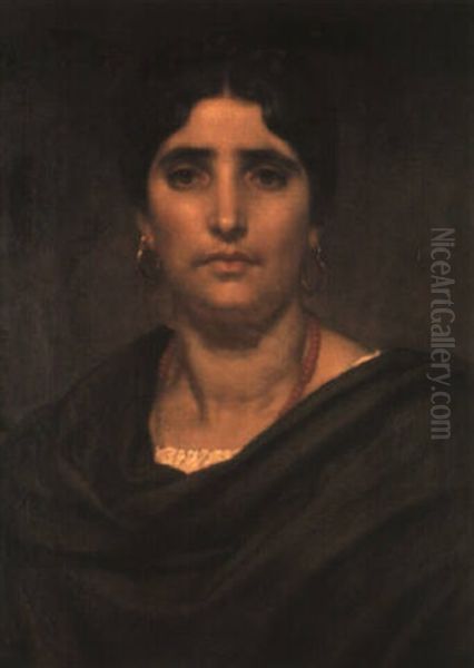 Roman Mother Oil Painting by Lord Frederic Leighton