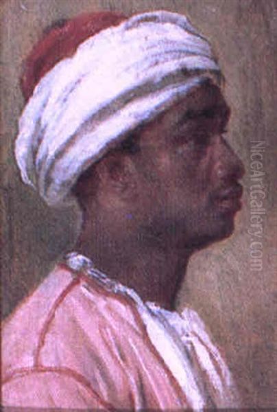 Study - Nubian Young Man Oil Painting by Lord Frederic Leighton