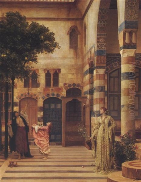 Old Damascus Oil Painting by Lord Frederic Leighton