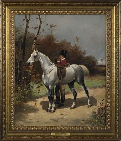 Hunter And His Horse Oil Painting by Scott Leighton