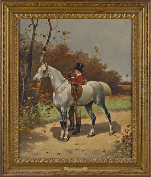 Fox Hunter And His Horse Oil Painting by Scott Leighton