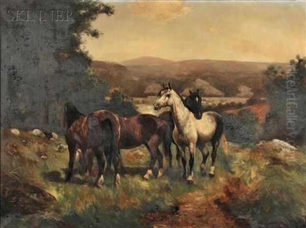 Horses Oil Painting by Scott Leighton