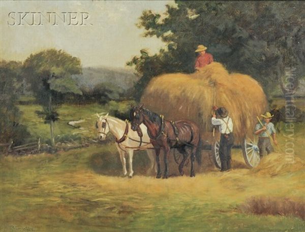 Haying Oil Painting by Scott Leighton