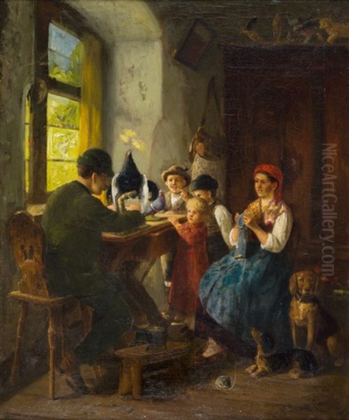 Forsterfamilie Oil Painting by Heinrich Leinweber