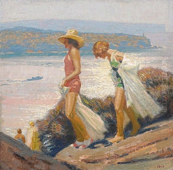 The Morning Dip Oil Painting by Frederick William Leist