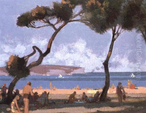 North Head, Port Jackson Oil Painting by Frederick William Leist