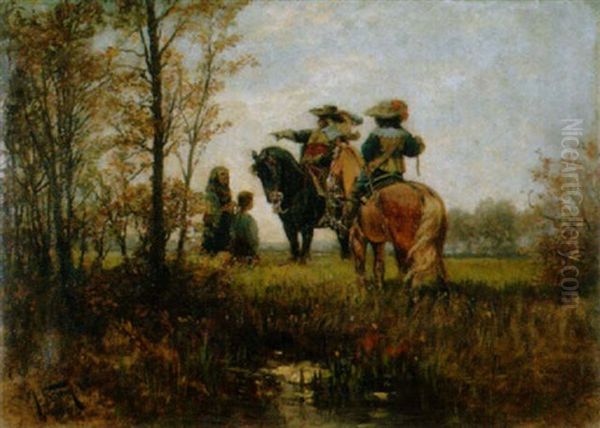 Im Moor Verirrt Oil Painting by Jacobus Leisten