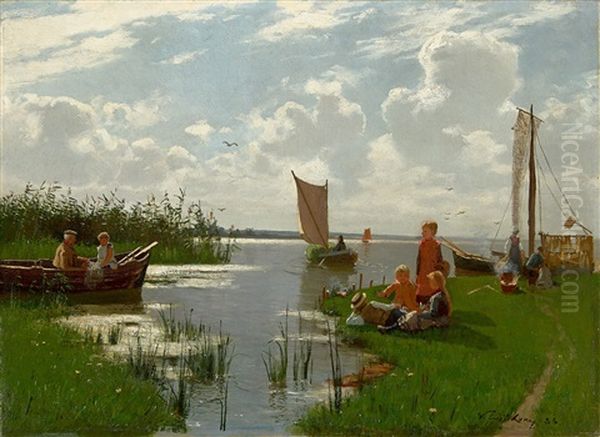 Pommerscher Strandsee Oil Painting by Walter Leistikow