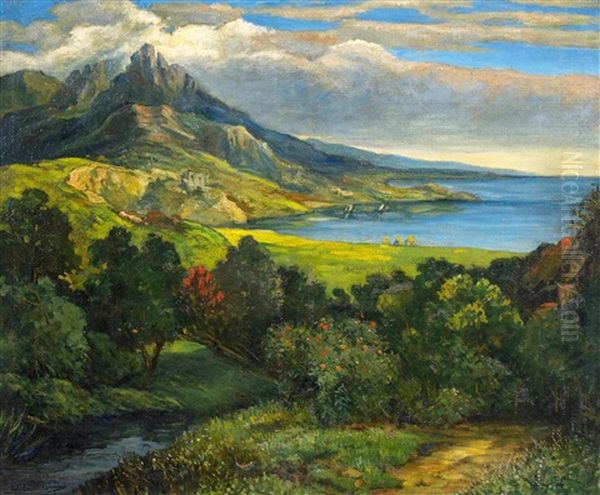 Bucht Von Sestri Oil Painting by Walter Leistikow